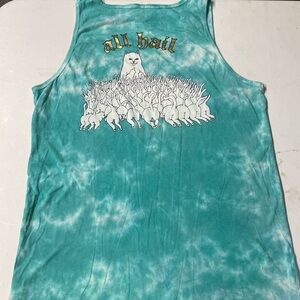 *RARE* RIP N DIP All Hail Lord Nermal Turquoise Tie Dye Tank